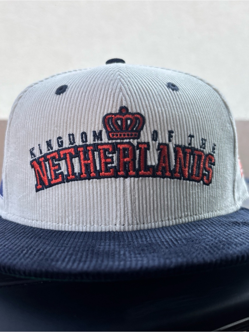 New Era Kingdom of the Netherlands Snapback - White & Navy with Red Trim
